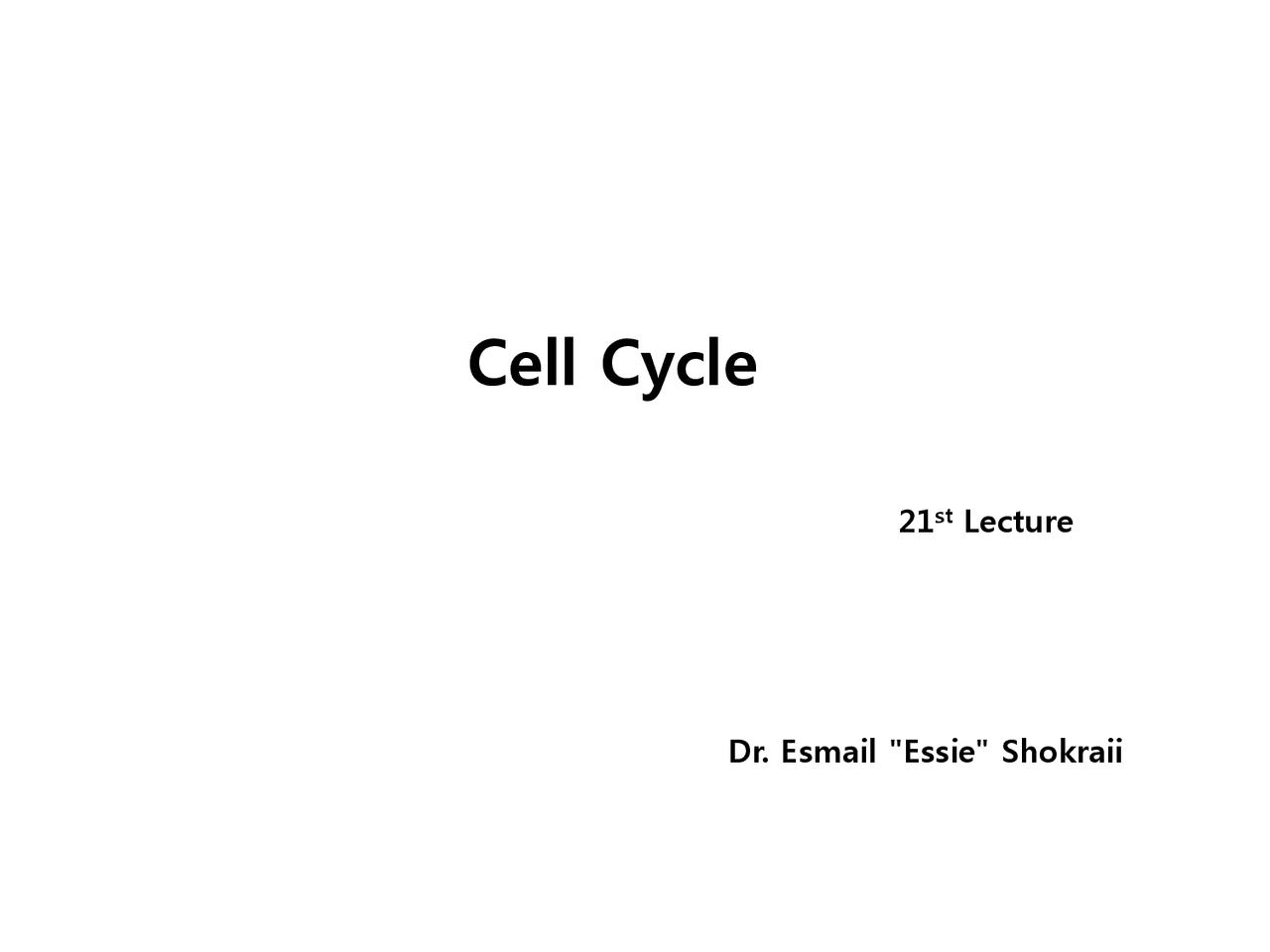 Cell Cycle Lecture Slides Biology Diagrams