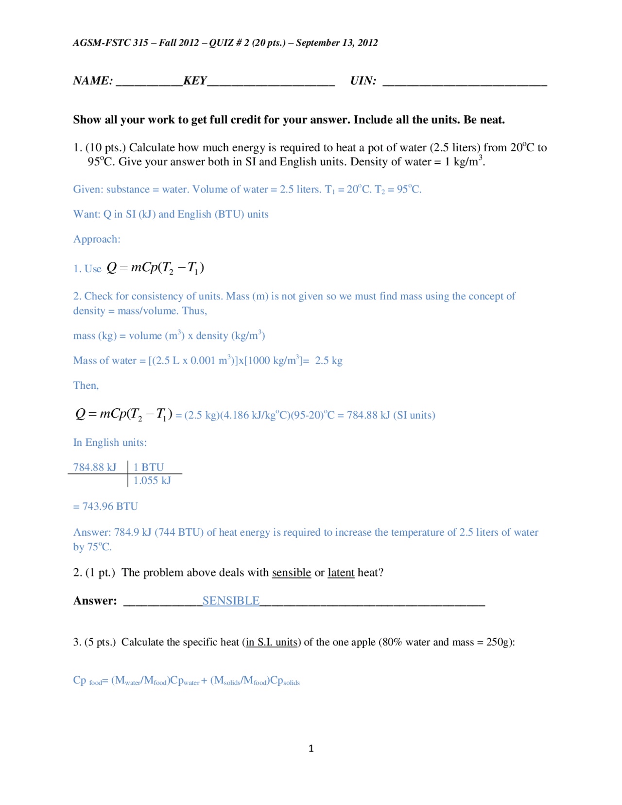 5 Questions With Solution Food Process Engineering Technology Quiz