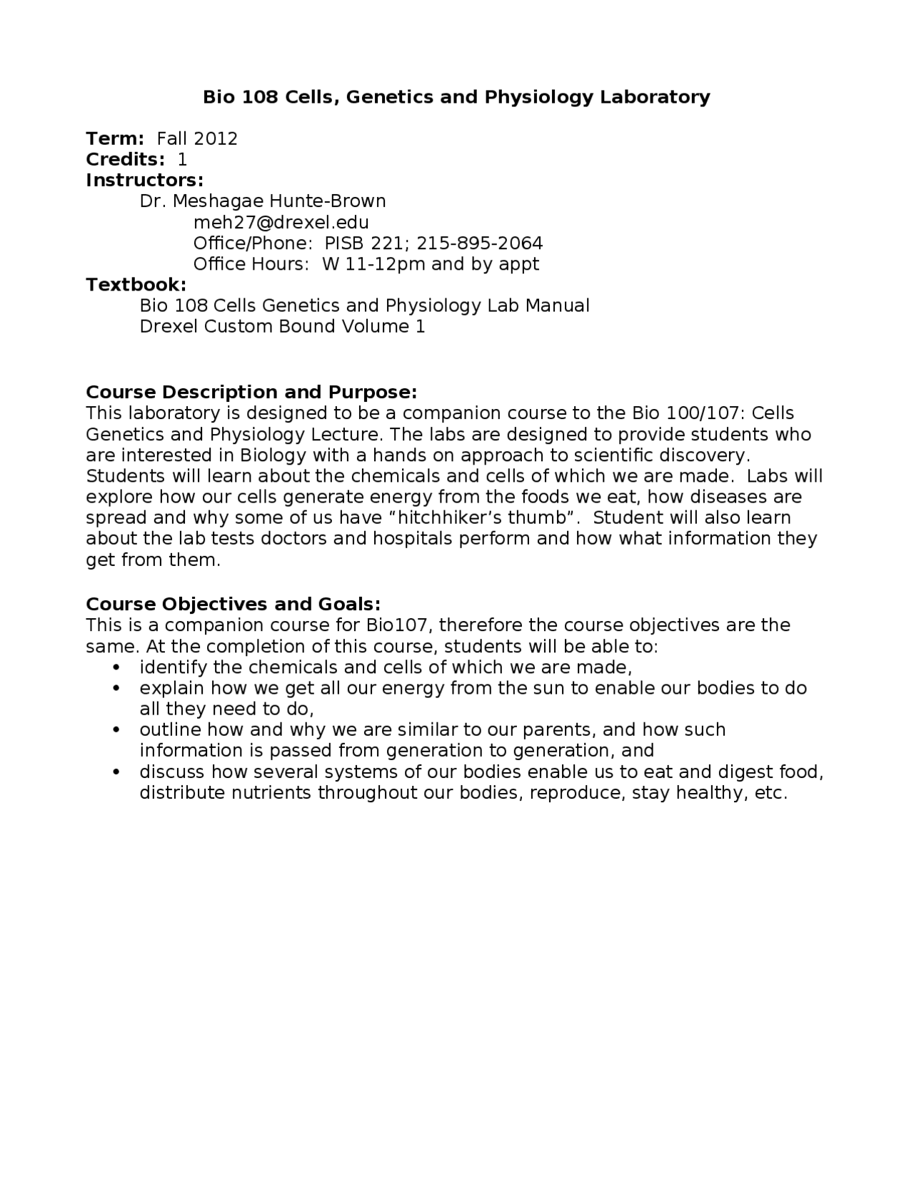Cells, Genetics and Physiology Laboratory - Notes | BIO 101 - Docsity