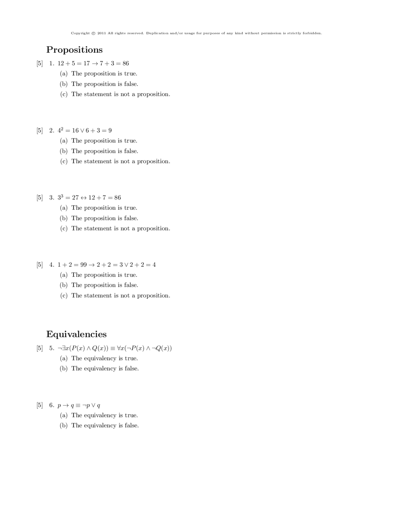 Math/cs Questions Examples 14 Questions on Introduction to Discrete Mathematics CS for Exam | CS ...