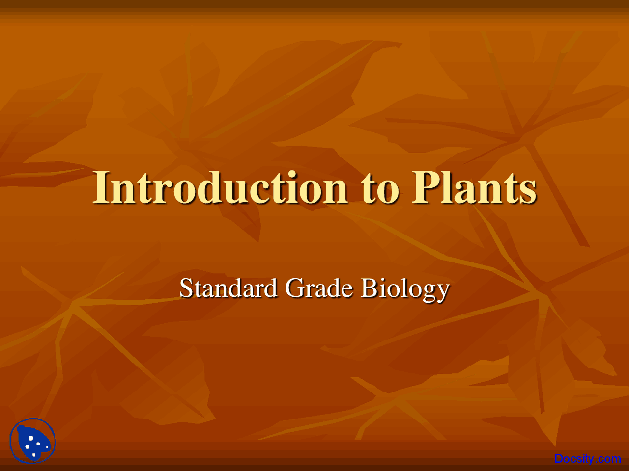Introduction to Plants - Plant Science - Lecture Slides - Docsity