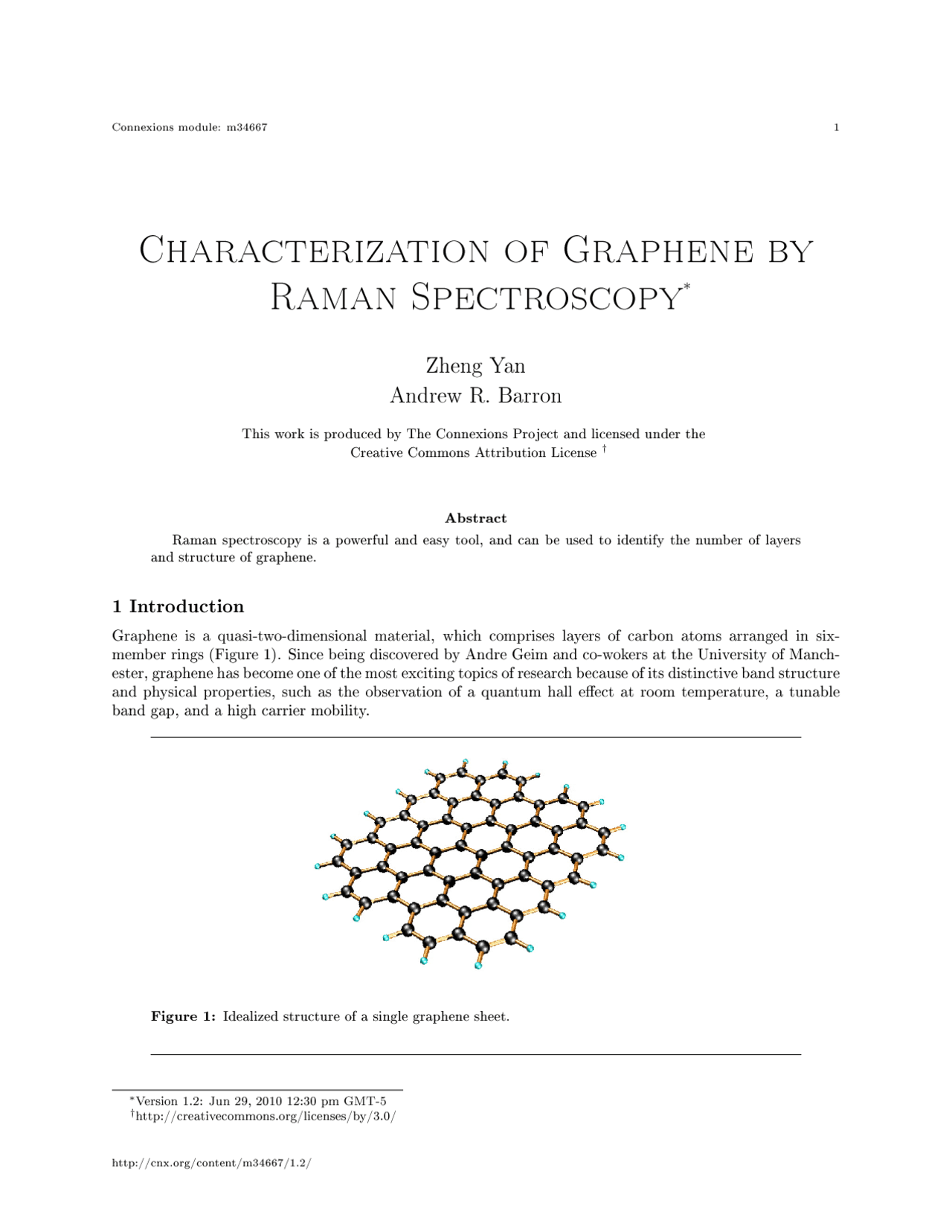 Characterization of graphene by raman spectroscopy - Docsity