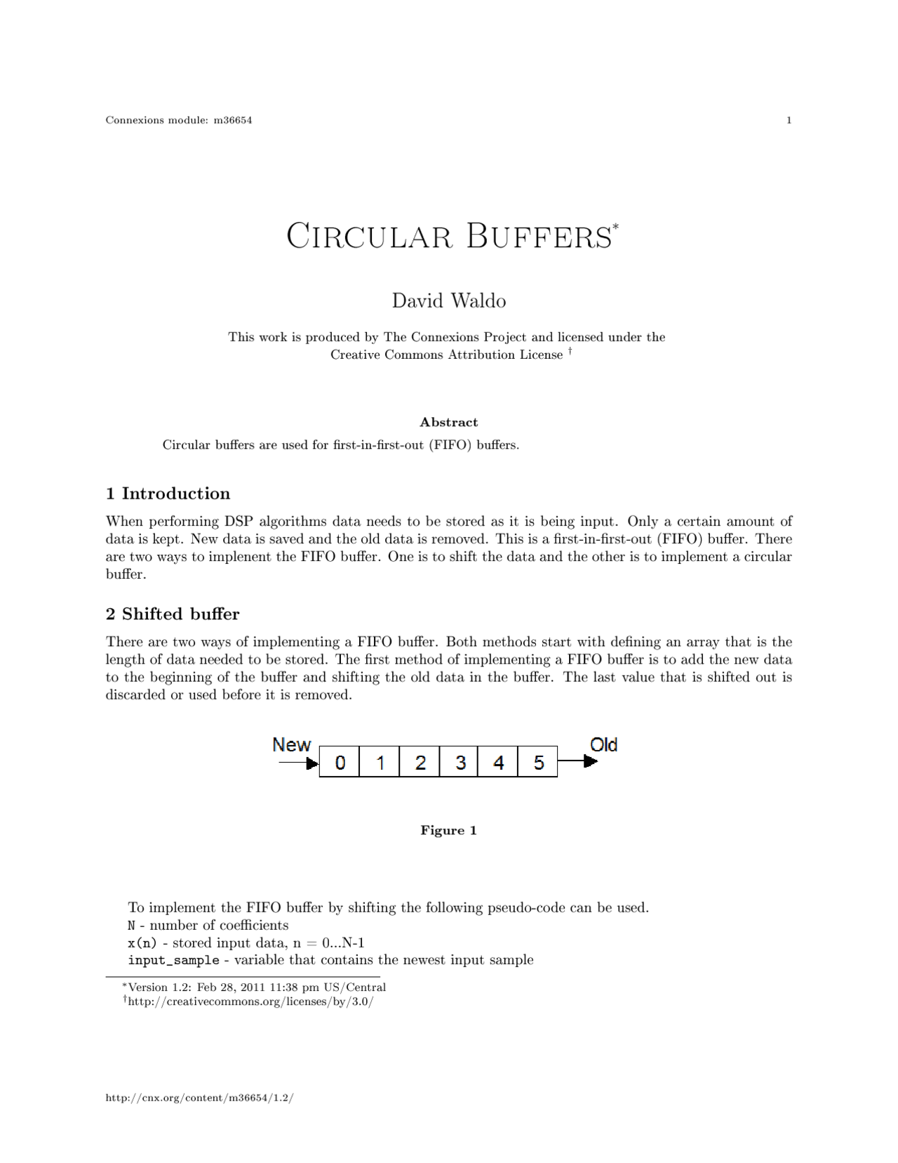 Circular buffers, college study notes - Circular buffers are used for ...