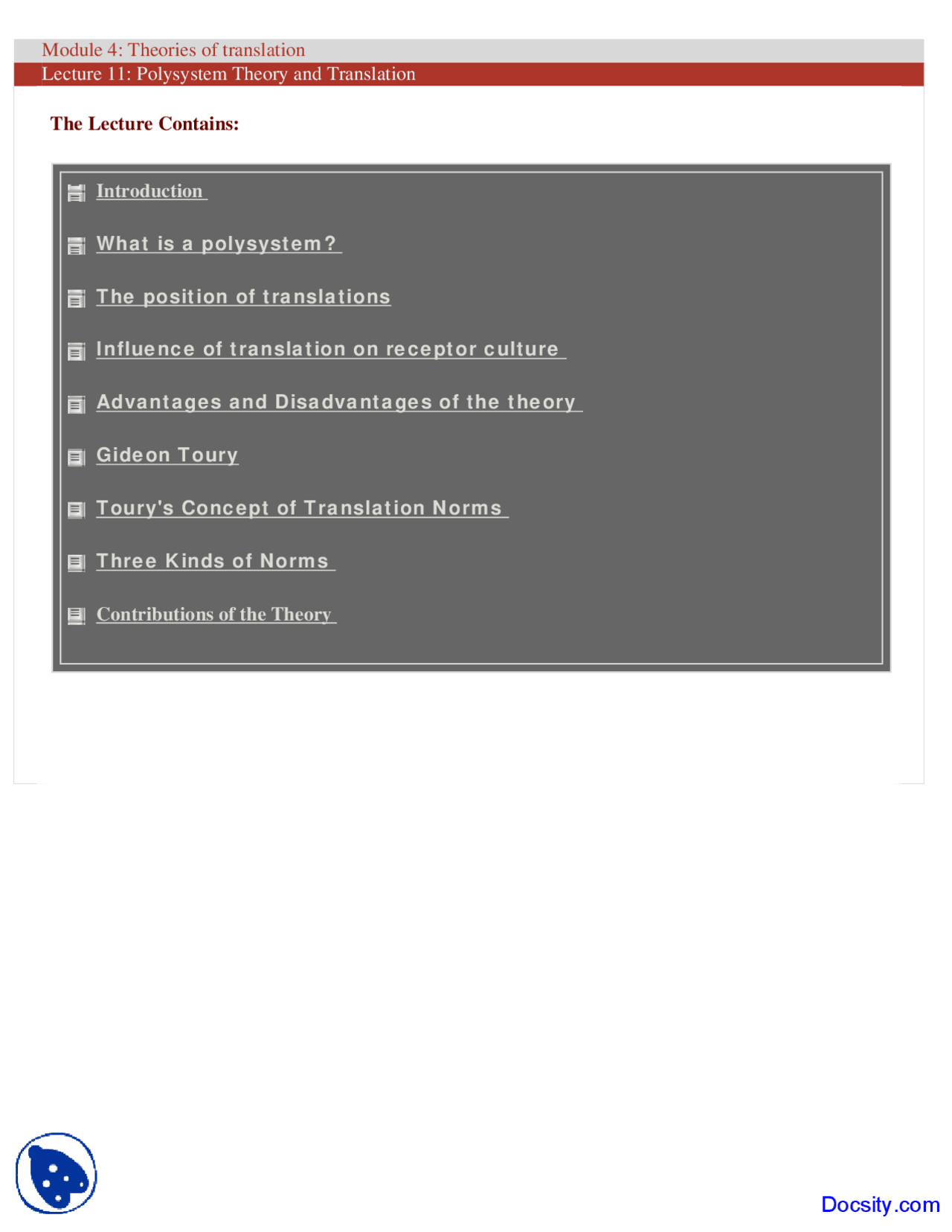 Polysystem Theory and Translation - History and Social Sciences ...