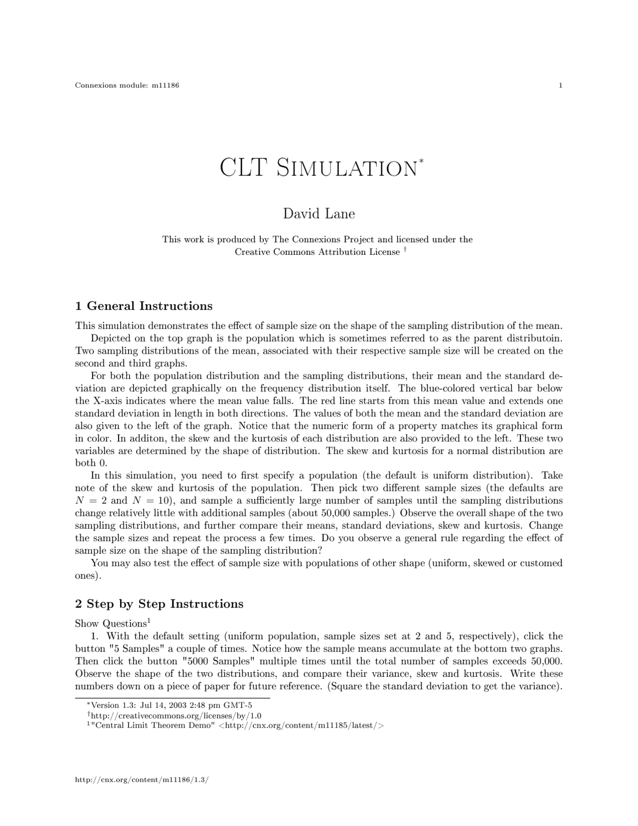M11186Clt simulation, college study notes - Clt simulation | Study ...