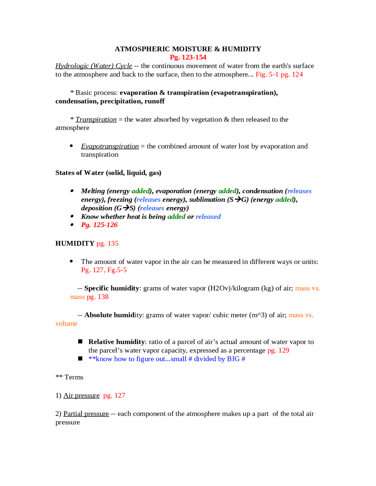 Atmospheric Moisture, Humidity - Introduction to Weather and Climate ...