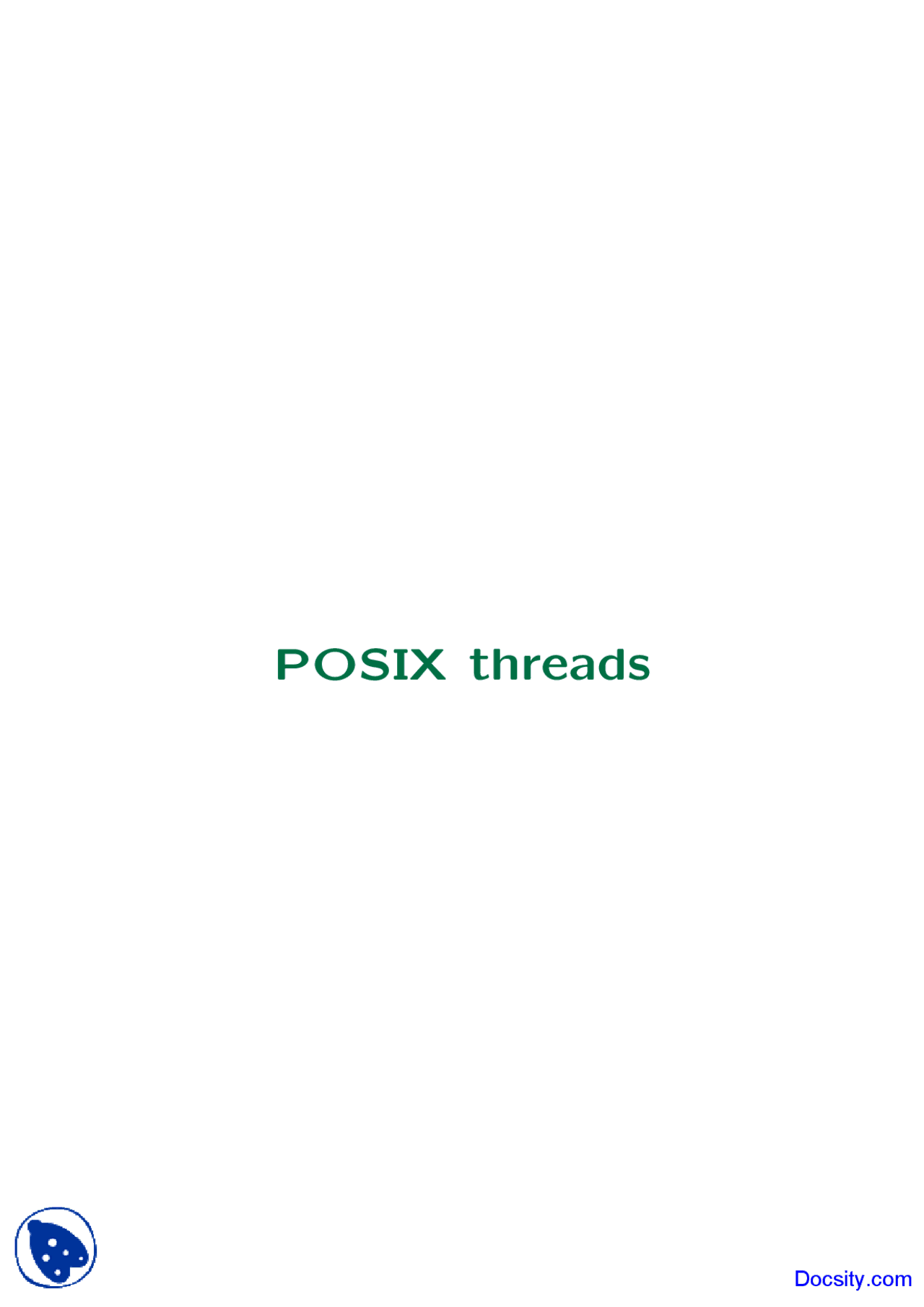 POSIX Thread - Linux System Programming - Lecture Notes | Study notes ...