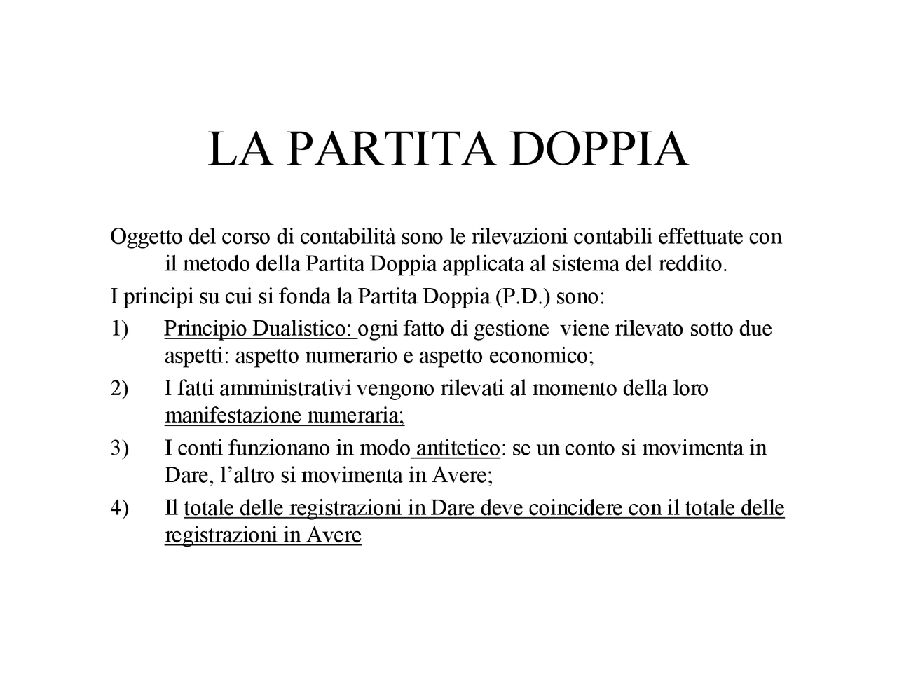 la partita doppia | Appunti di Ragioneria | Docsity