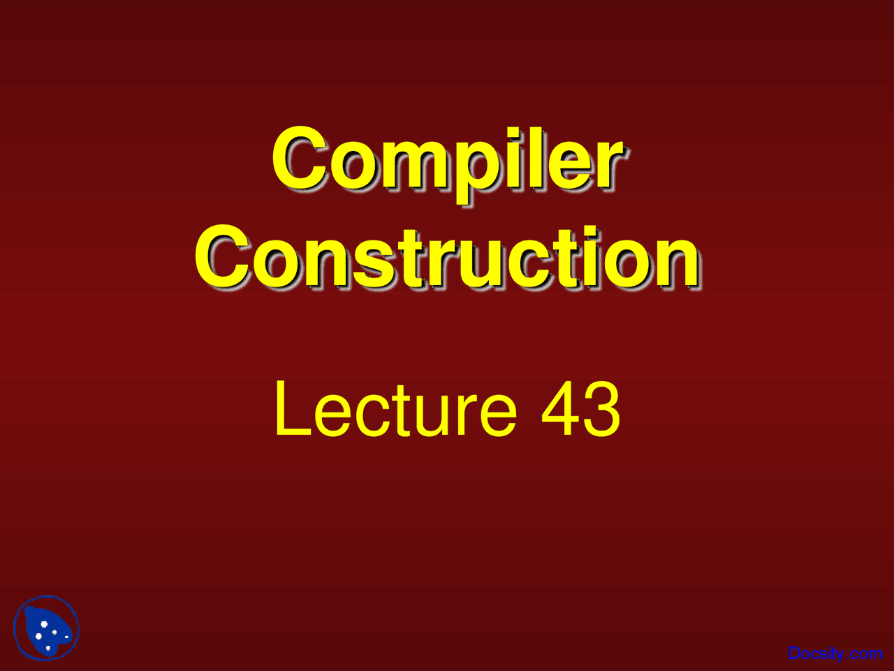 Control Flow Graph, Dot Product - Compiler Construction - Lecture ...