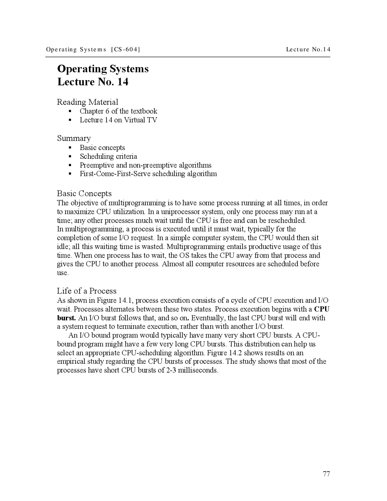 CPU Scheduling Algorithms & FCFS Scheduling in OS (Lecture 14) | Study ...