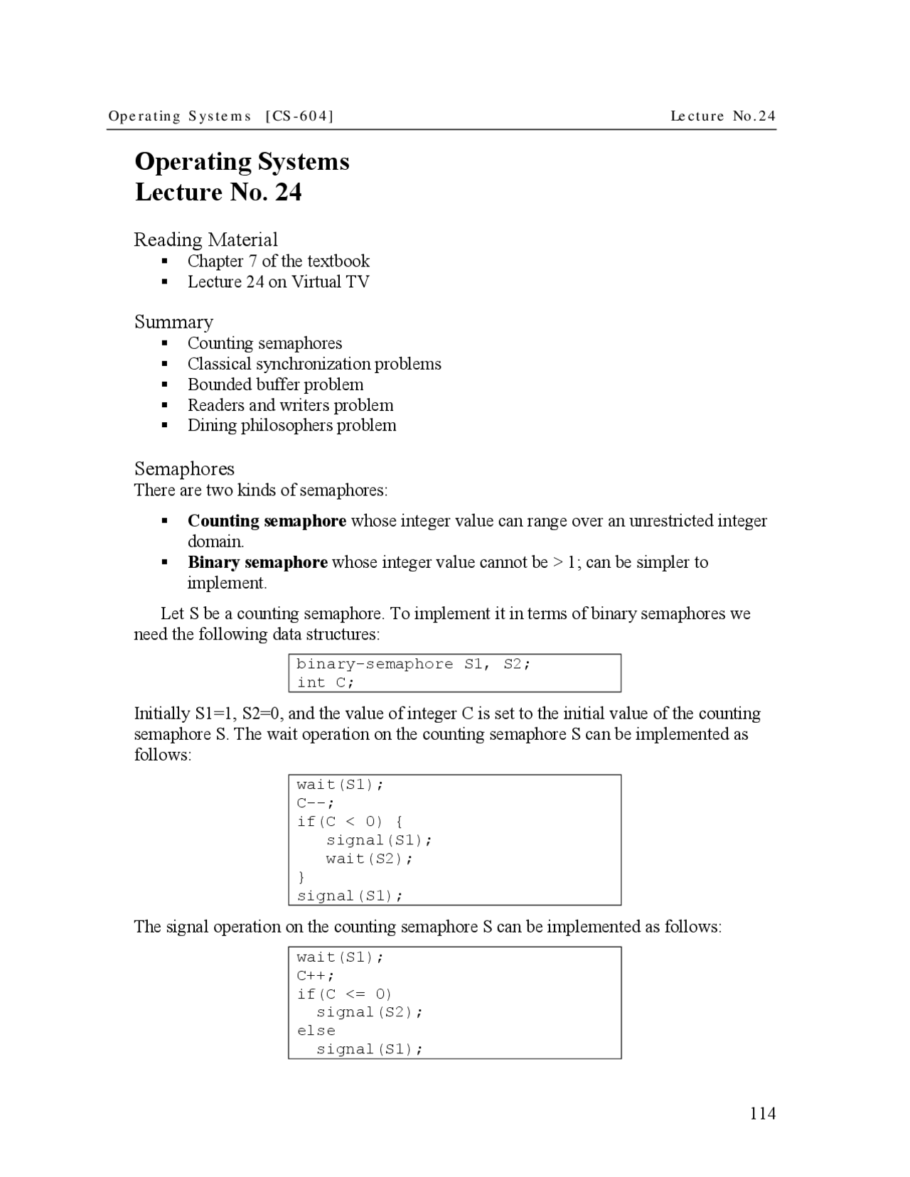 Bounded Buffer Problem - Introduction to Operating System - Lecture ...
