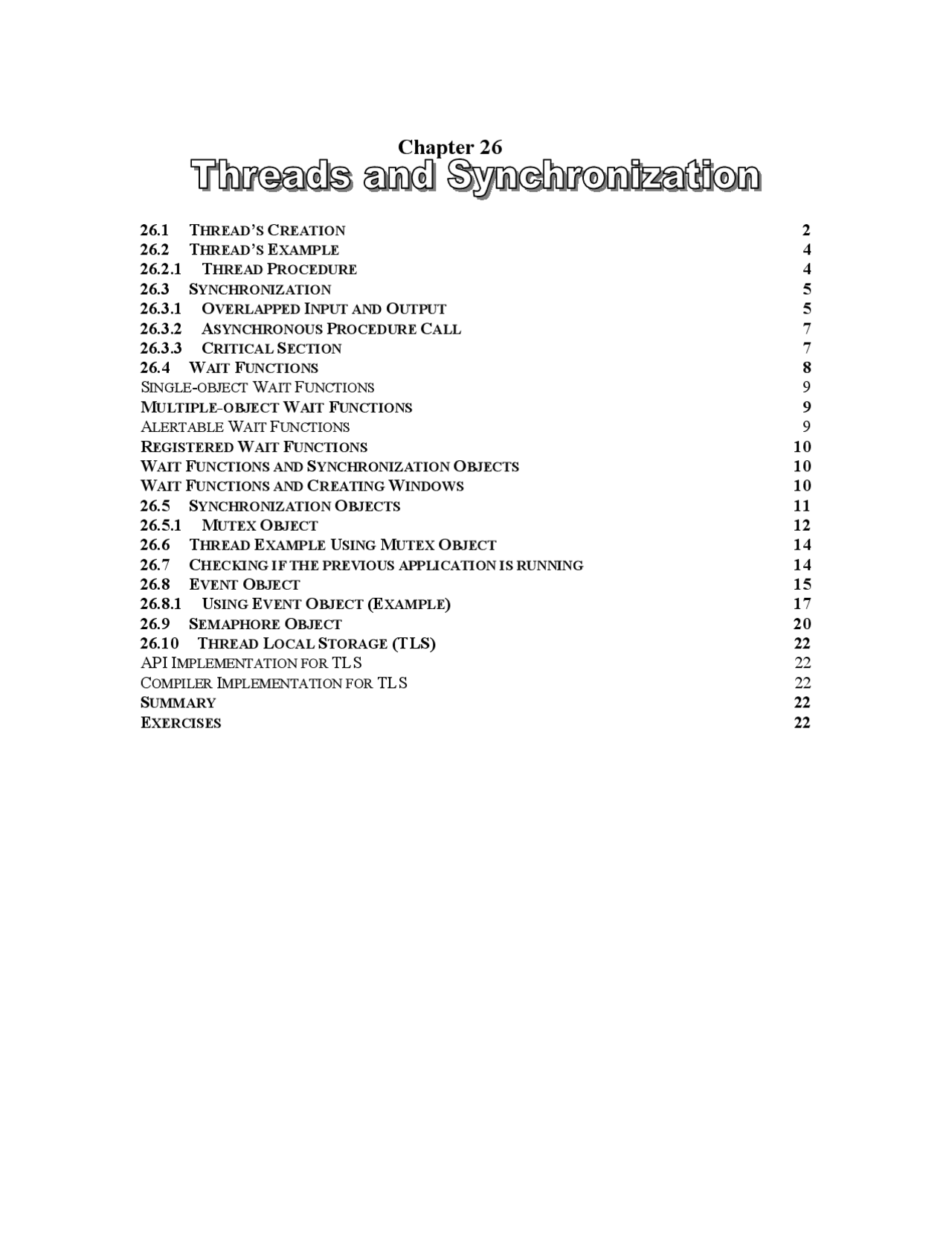 Threads and Synchronization - Computer Programming - Lecture Notes ...