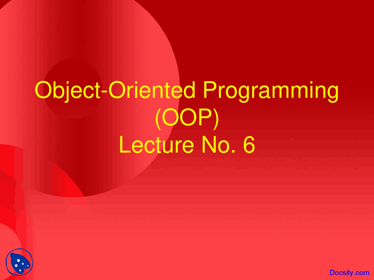 Class Compatibility - Object Oriented Programming - Lecture Slides ...