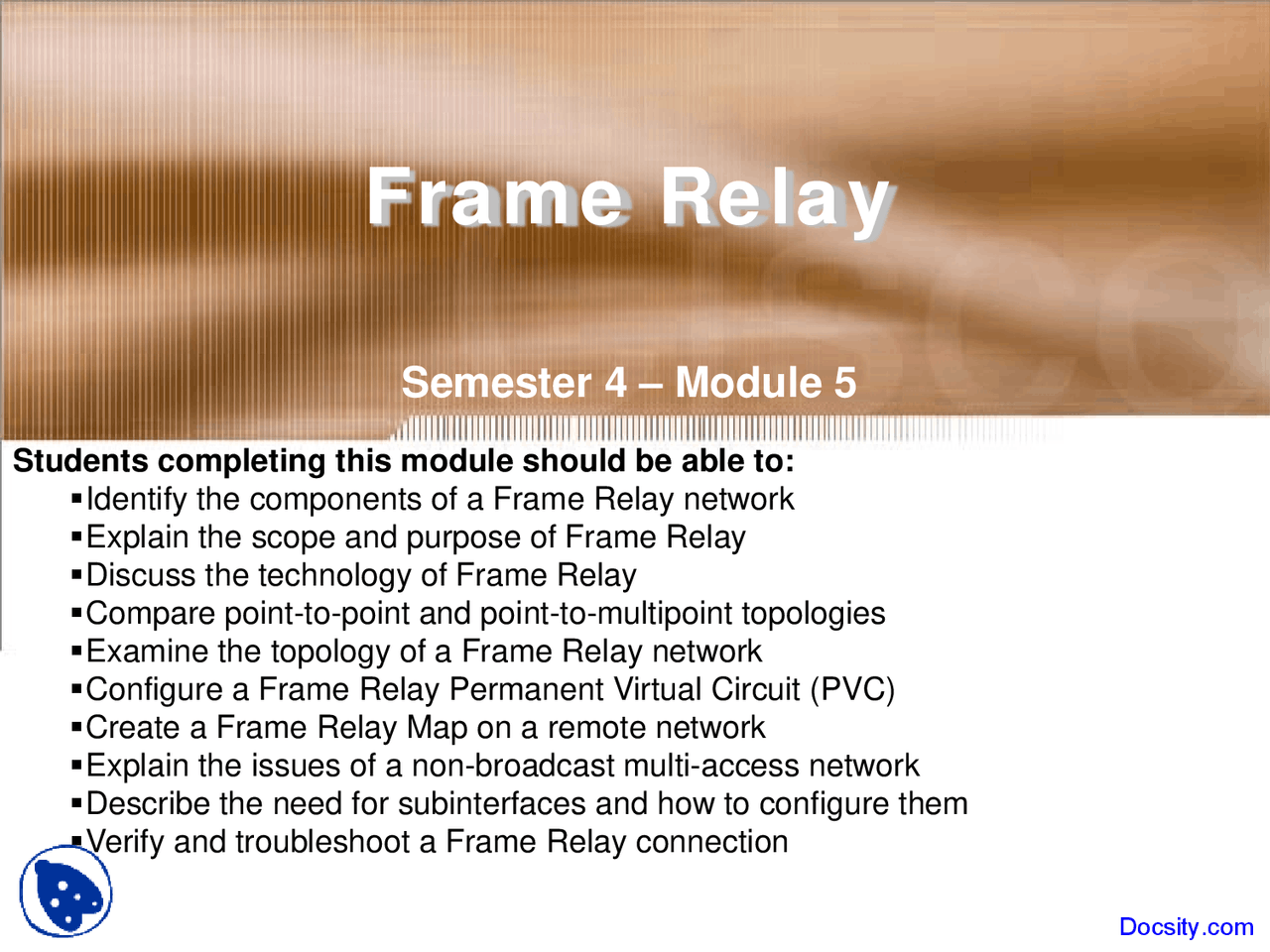Frame Relay - Computer Network - Lecture Slides - Docsity
