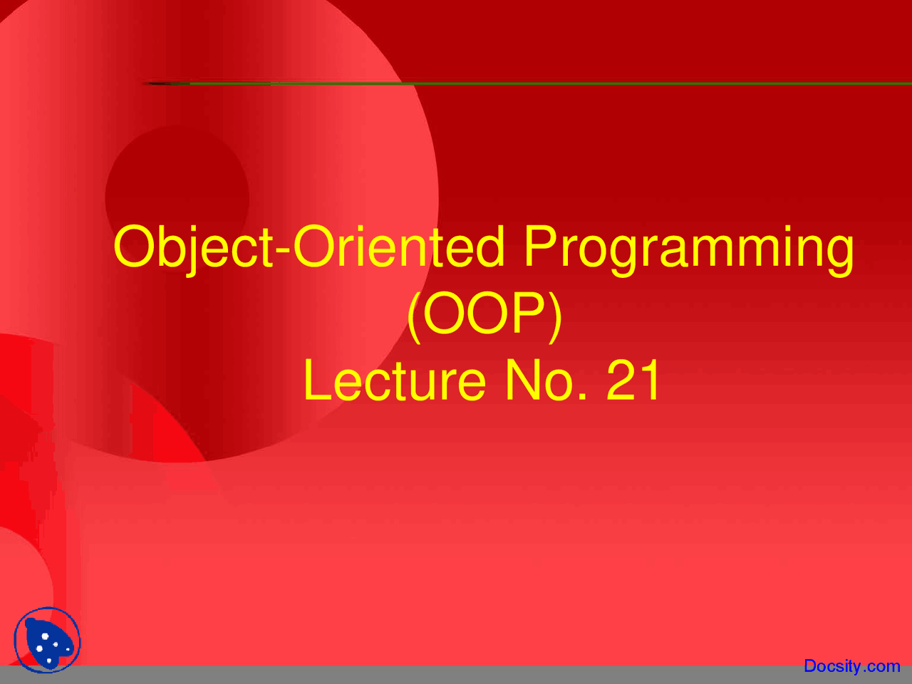 Unary Operators - Object Oriented Programming - Lecture Slides - Docsity