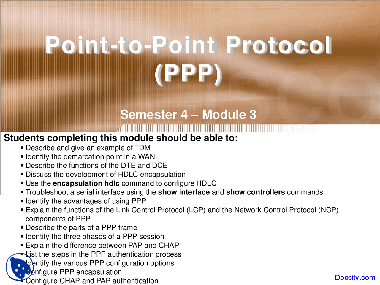 Point to Point Protocol - Computer Network - Lecture Slides - Docsity