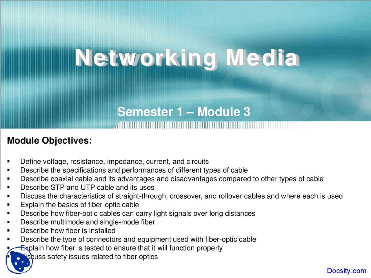 Networking Media - Computer Network - Lecture Slides | Slides Computer ...