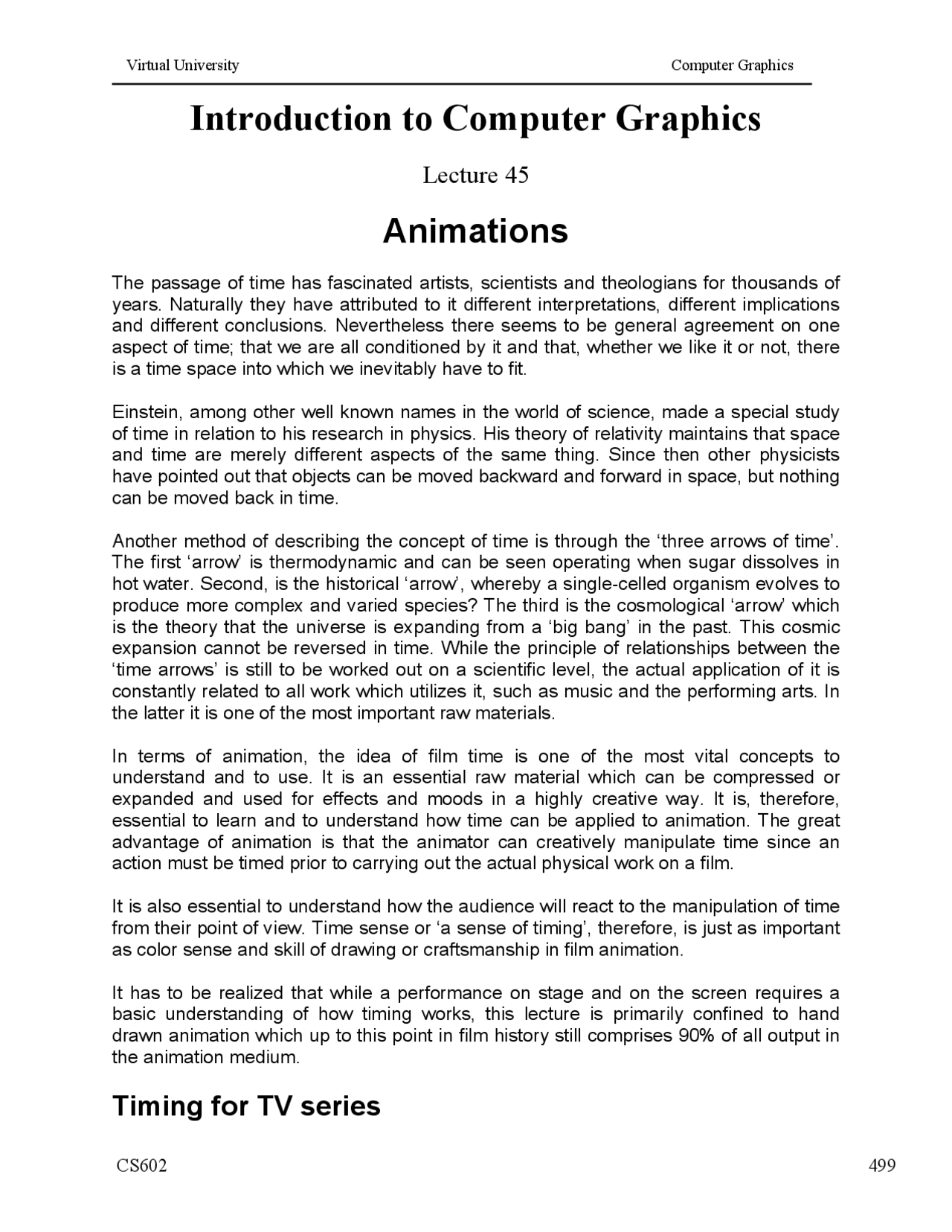 Animations - Introduction to Computer Graphics - Lecture Notes | Study ...