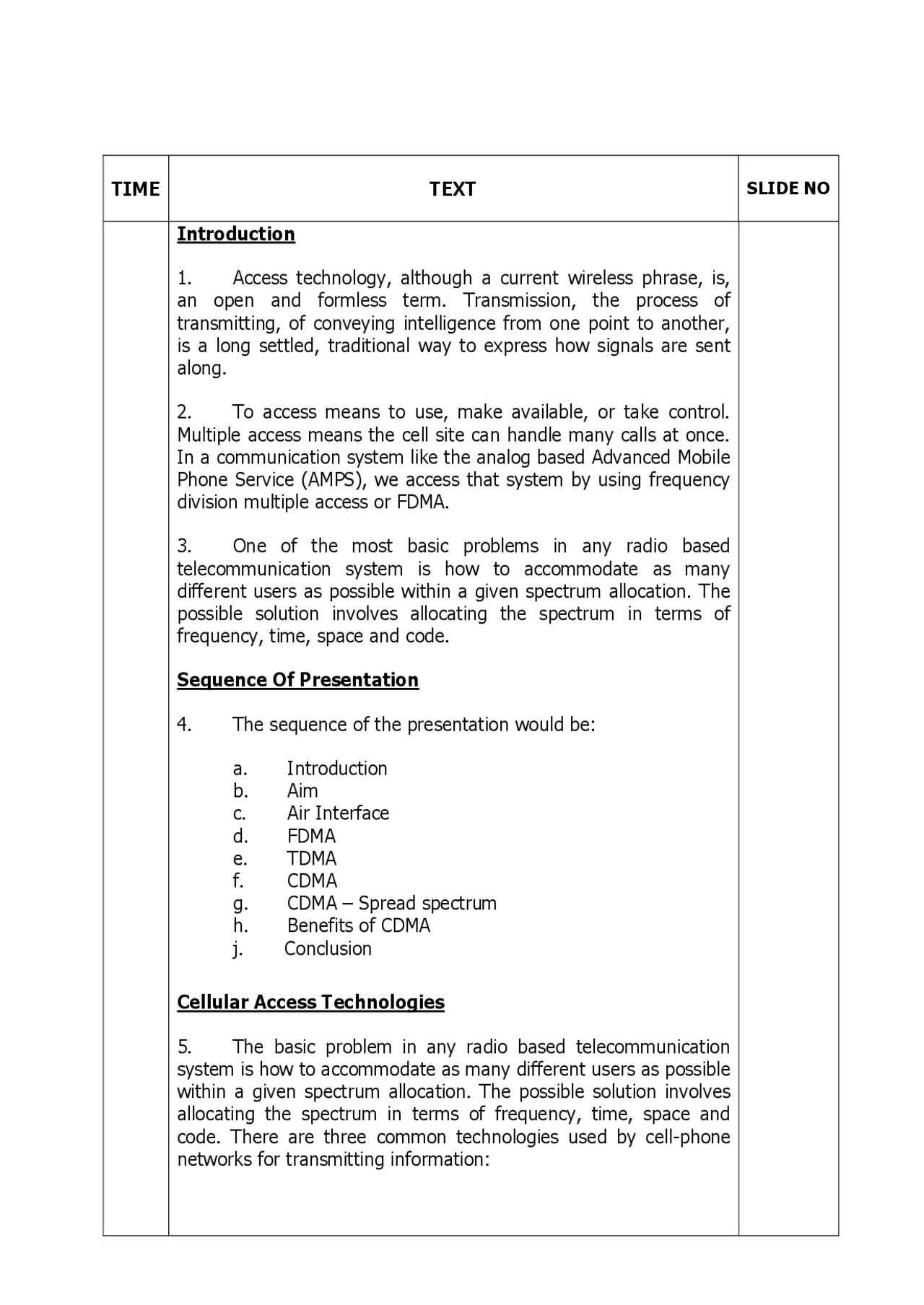 Access Tech Notebook Access technology - Information Technology - Lecture Notes - Docsity