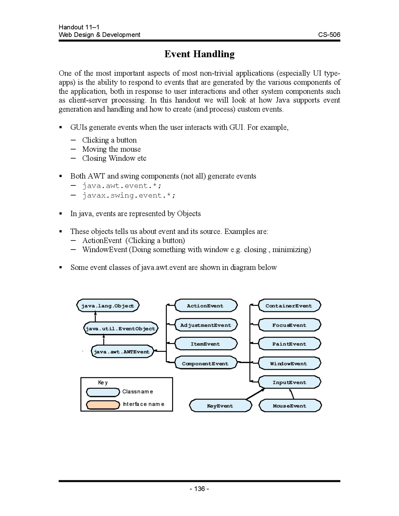 Event Handling - Web Design and Development - Lecture Handouts - Docsity