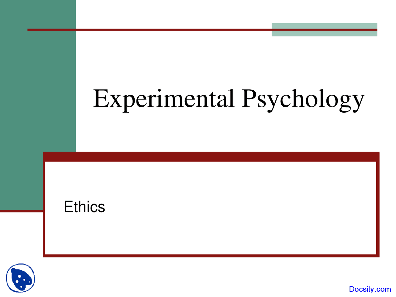 Ethics Experimental Psychology Lecture Slides Docsity Ethics Experimental Psychology Lecture Slides Docsity
