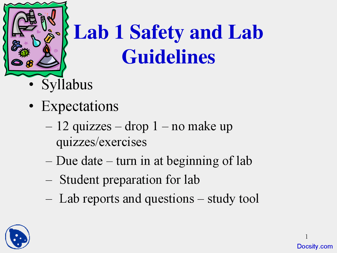 Lab Safety Guidelines and Media Preparation for Microbiology | Slides ...