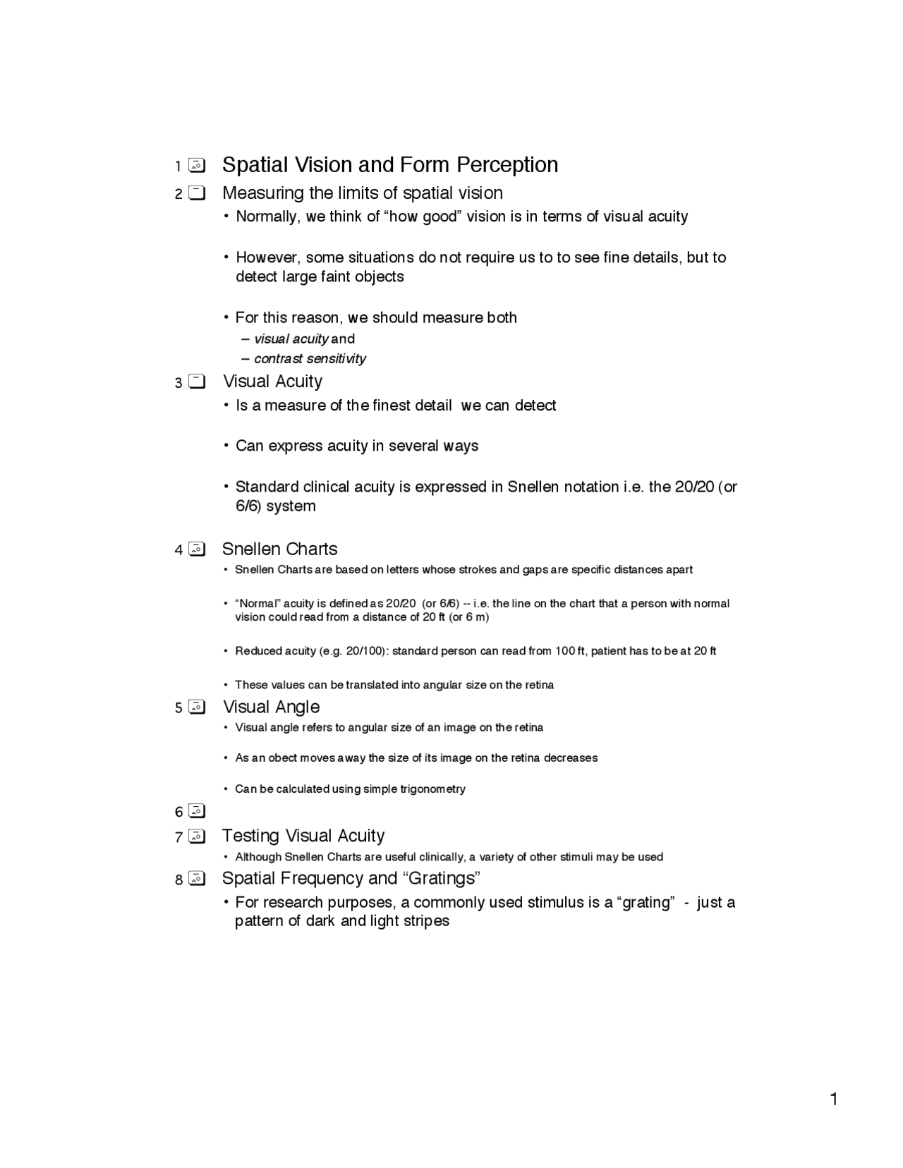 Spatial Visual Perception Training.pdf Spatial Vision and Form Perception - Introduction to Sensation and ...