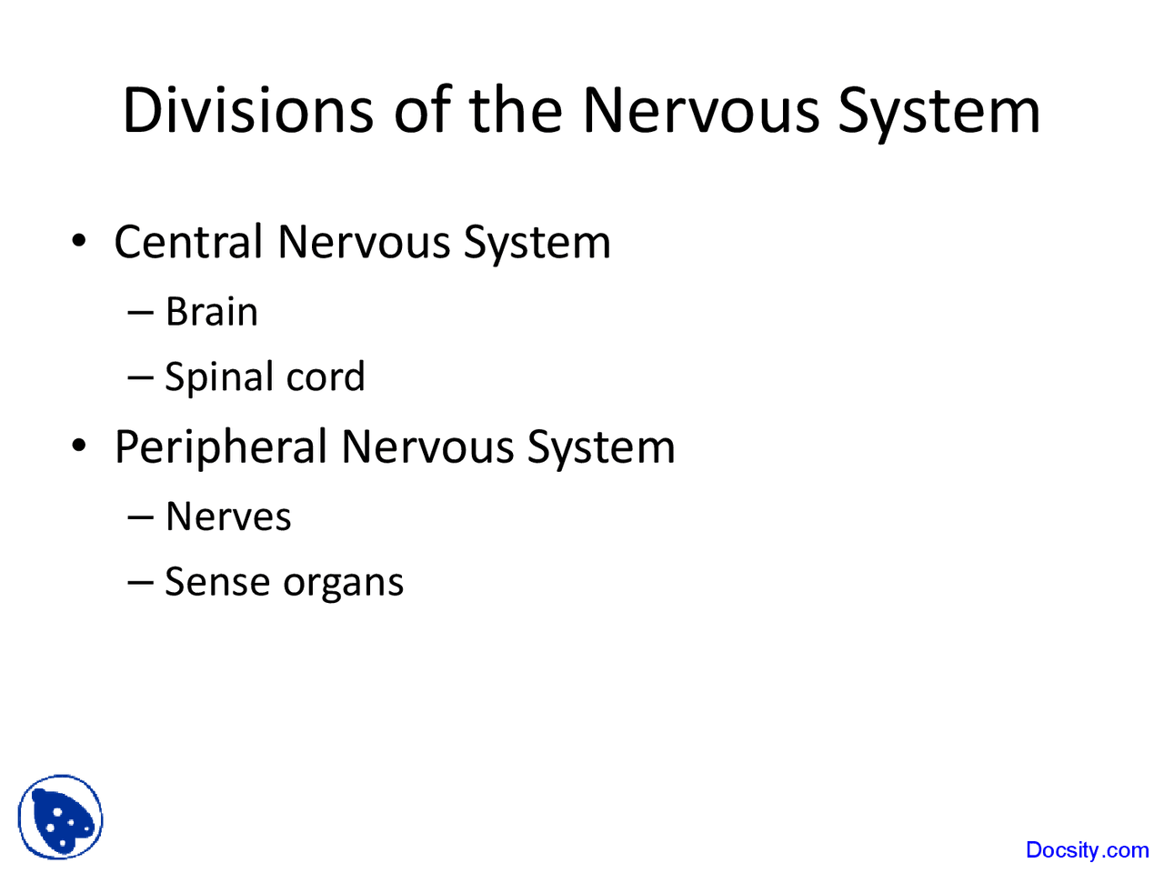 Divisions of Nervous System - Introduction to Pharmacology - Lecture ...