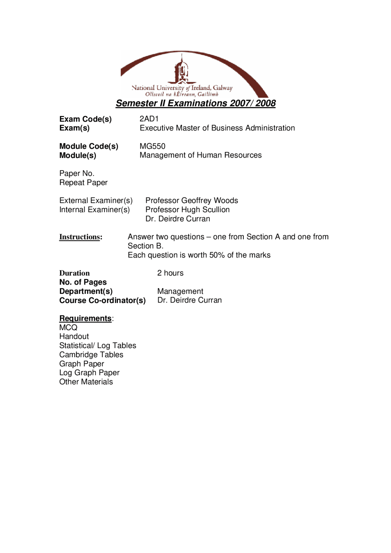 Understanding HRM - Introduction to Management - Exam - Docsity