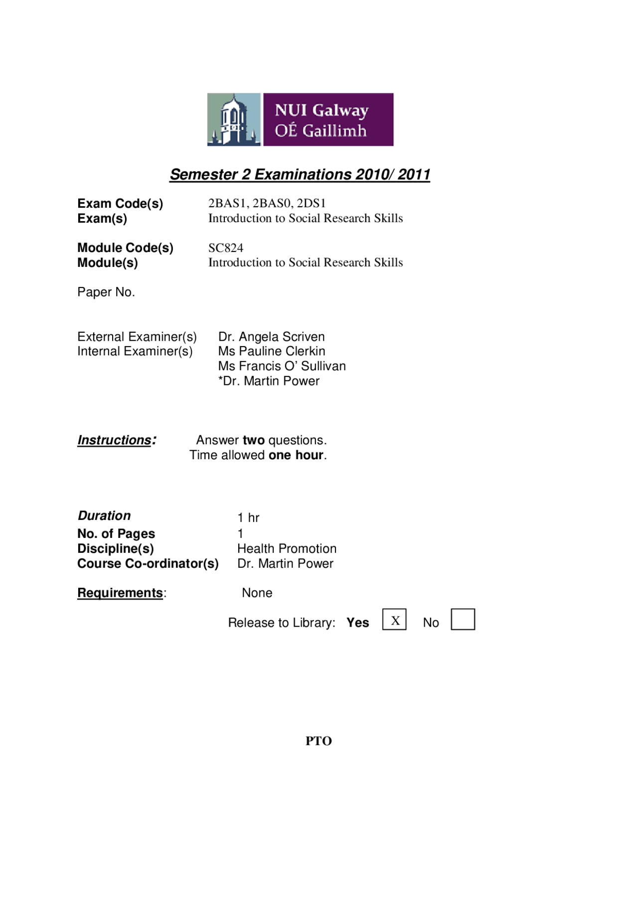 Validity - Introduction to Social Research Skills - Exam - Docsity