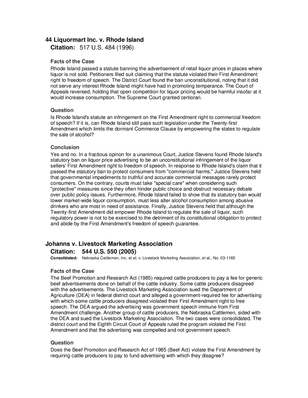 First Amendment Law Case Study Docsity First Amendment Law Case Study Docsity