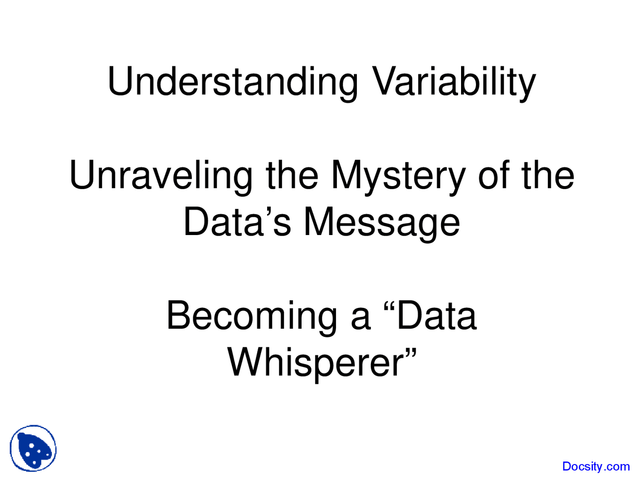 Understanding Variability - Research Design and Quantitative Methods ...