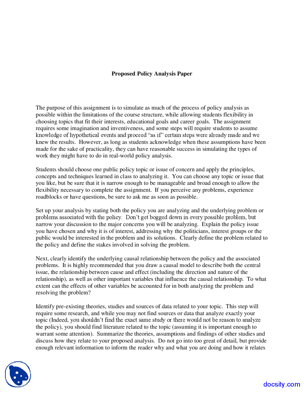 Public Policy Analysis - Introduction to US Government - Exam Review ...