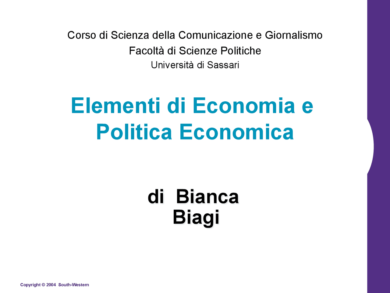 Principi di economia - Elementi di Economia Politica - Docsity