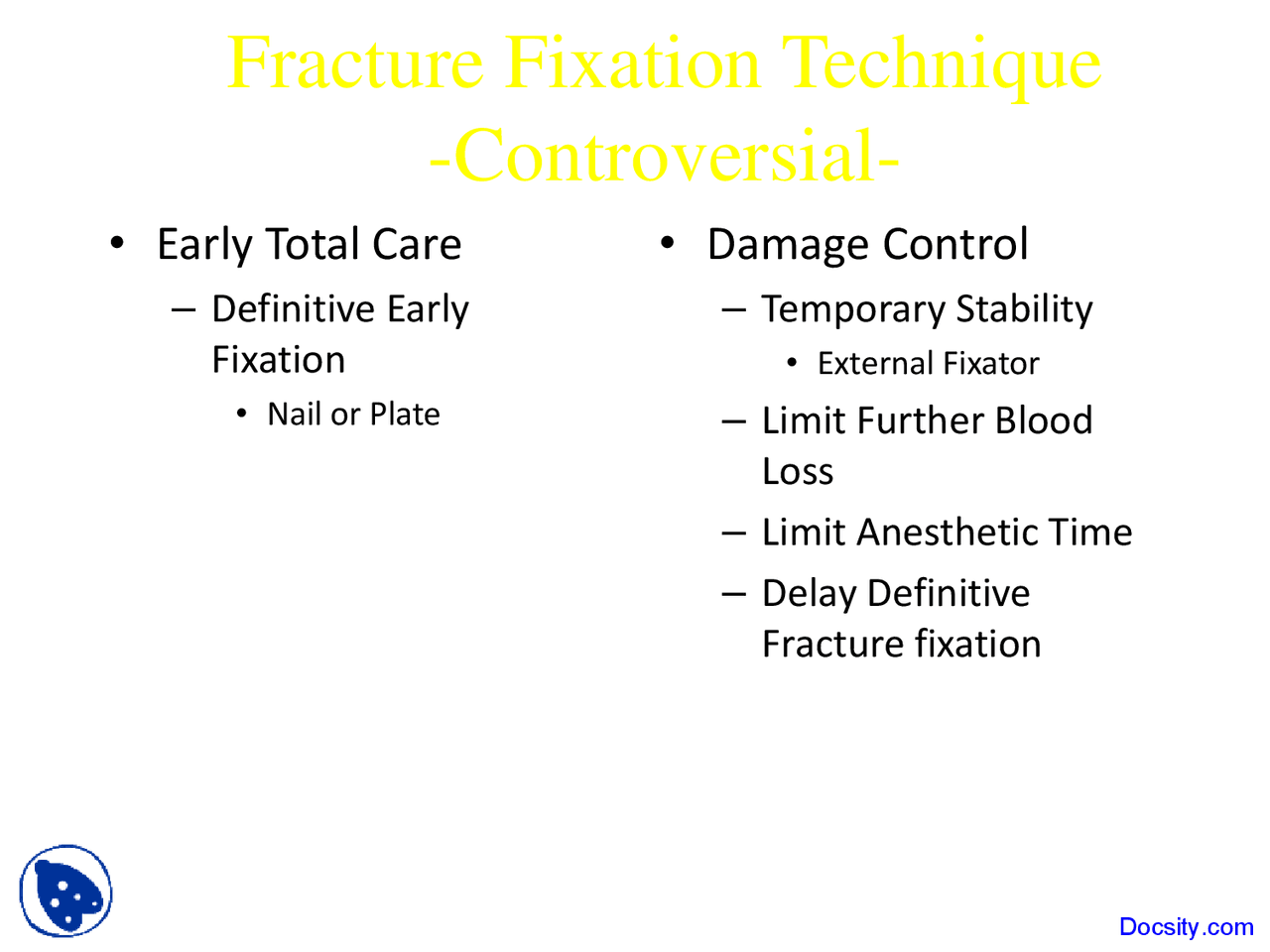 Fracture Fixation Technique - Orthopaedic Trauma - Lecture Slides ...