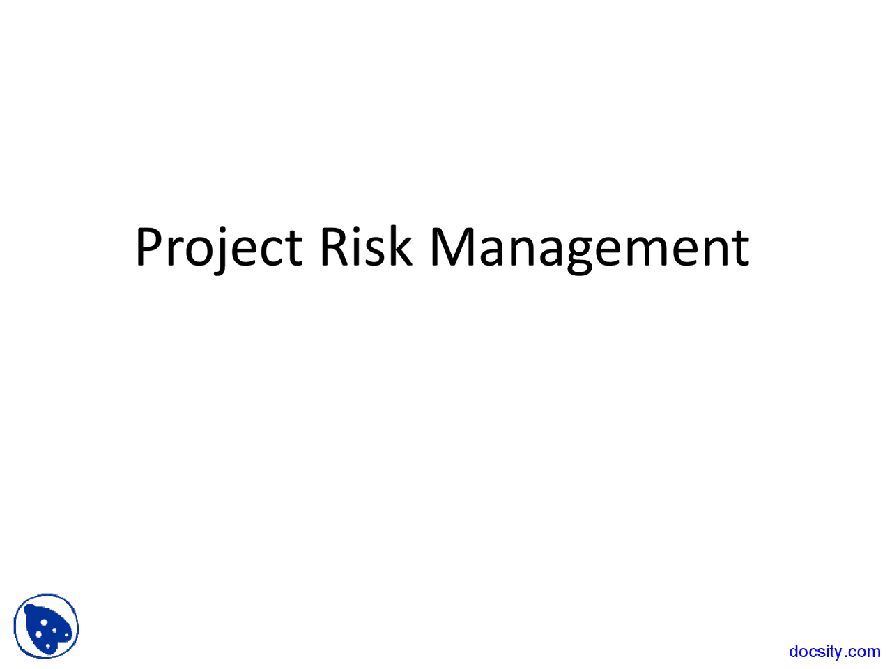 Project Risk Management Real Estate Development Lecture Slides