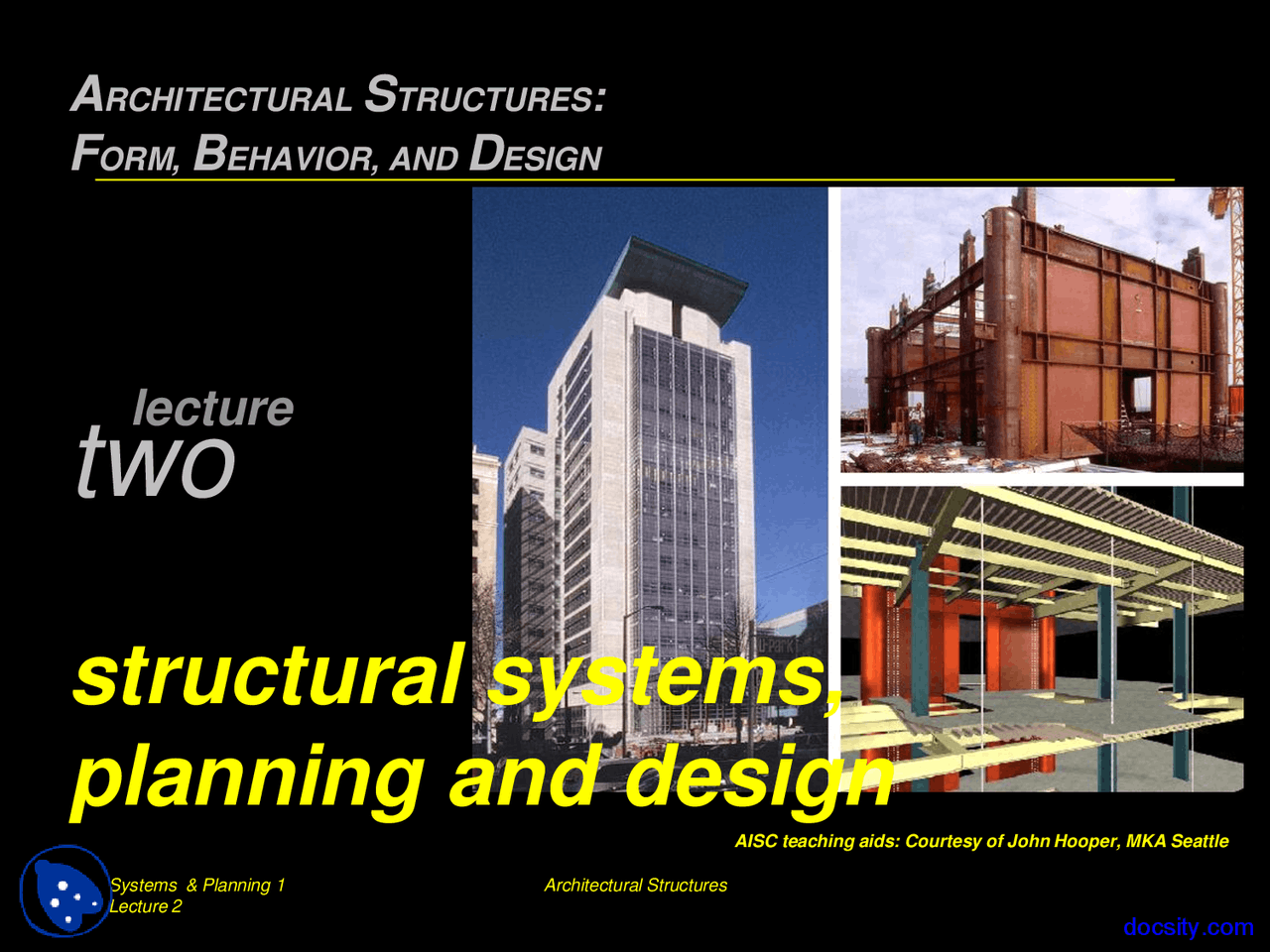 Structural Systems - Architectural Structures - Lecture Slides - Docsity