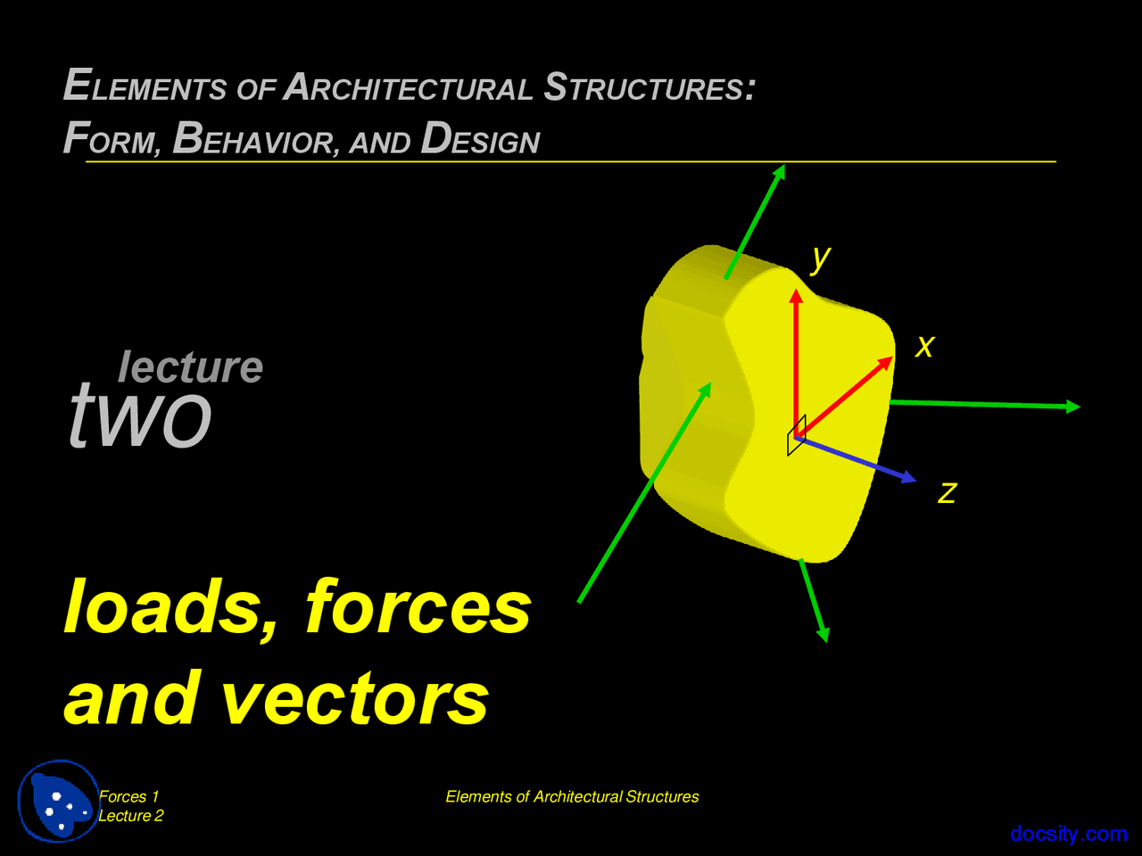 Force and Vectors - Elements of Architectural Structures - Lecture ...