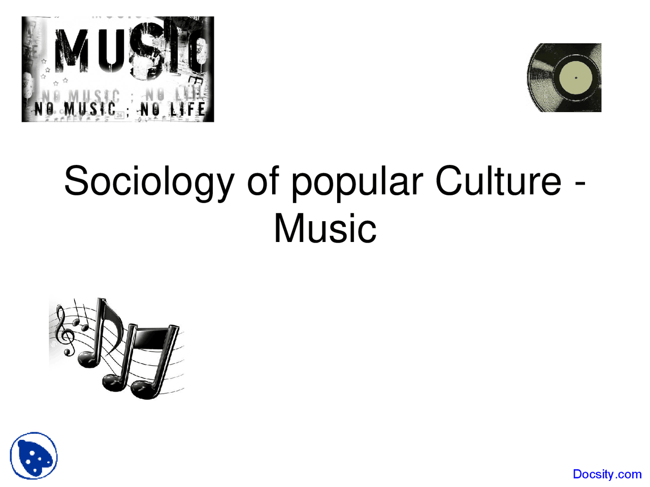 Music Popular Culture Lecture Slides Docsity
