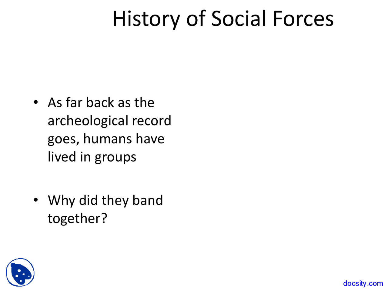 Social Forces - Introduction Sociology - Lecture Slides - Docsity