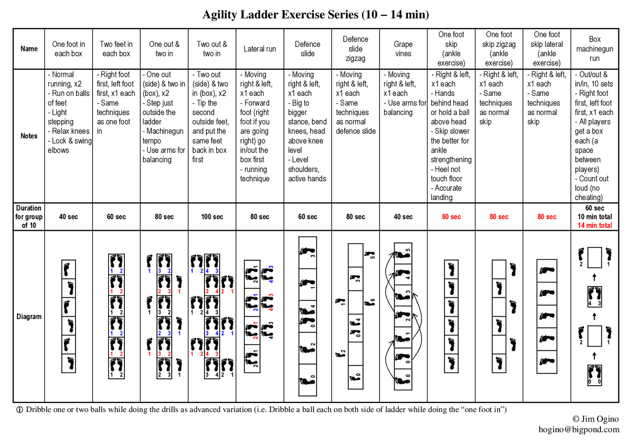 Agility Ladder - Exercise Series - Scienze Motorie - Docsity