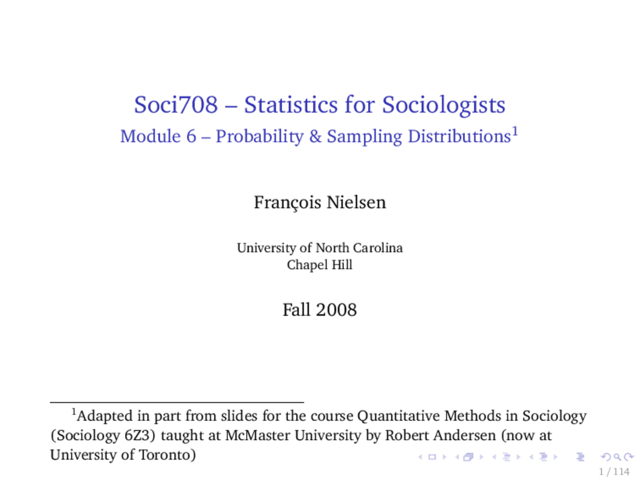 Probability And Sampling Distributions Sociologist Statistics Lecture Slides Docsity