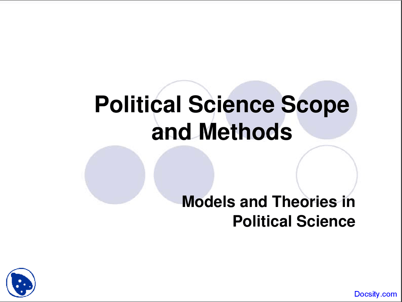 Political Science Methods Political Science Scope and Methods - Political Science - Lecture ...