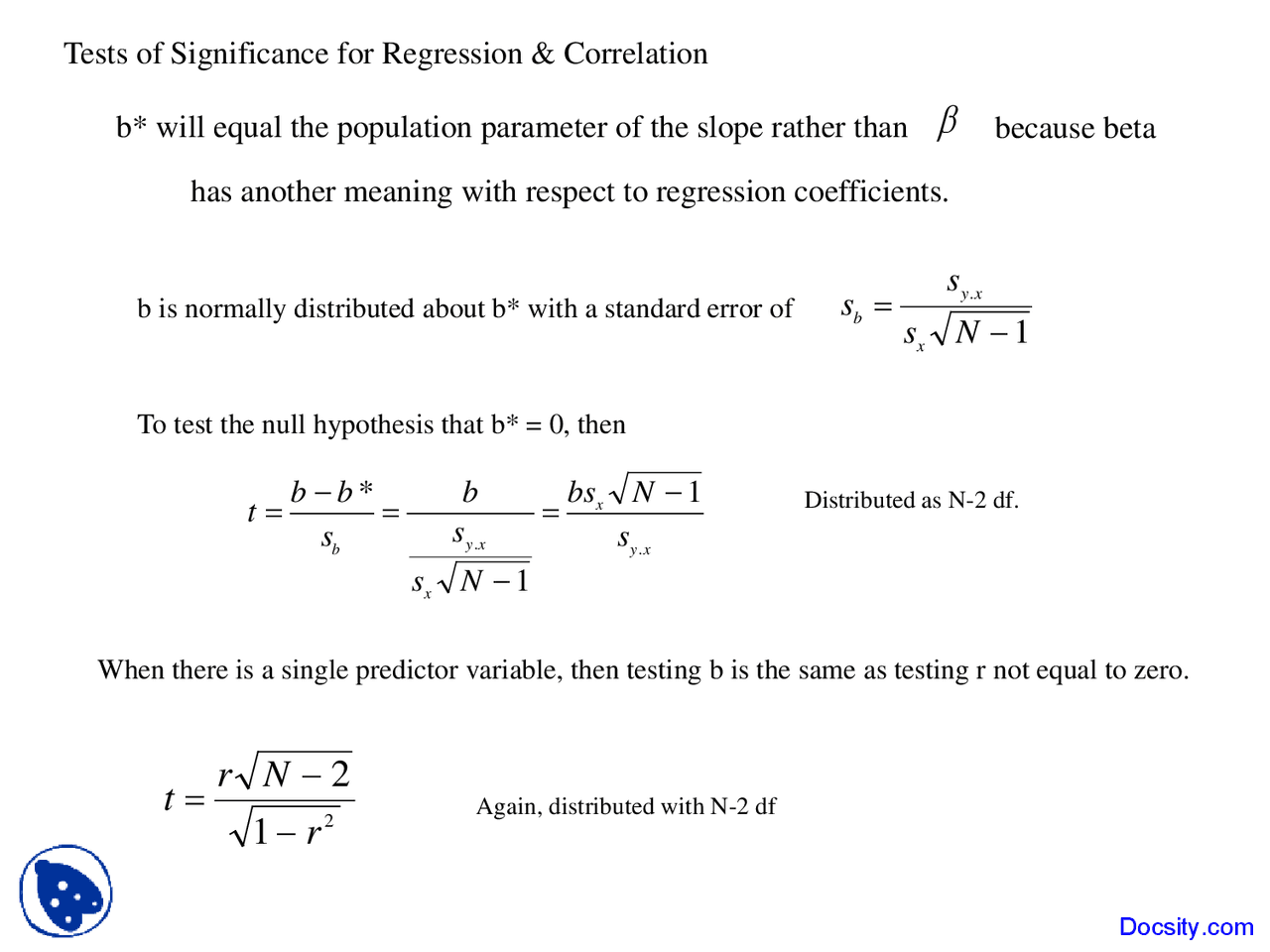 Tests of Significance - Data Analysis in Psychology - Lecture Slides ...