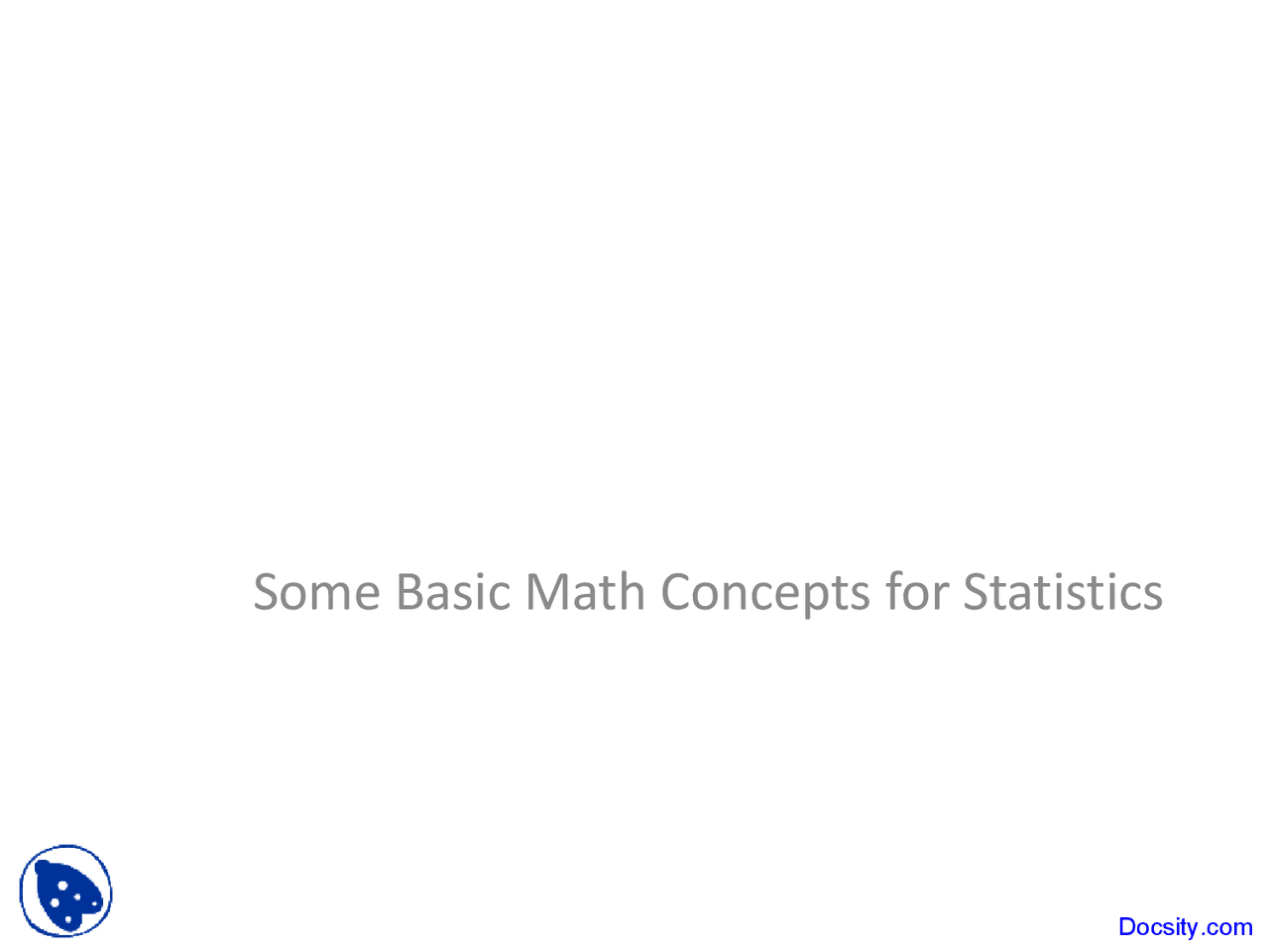 Basic Math Concepts - Basic Statistics for Sociology - Lecture Slides ...