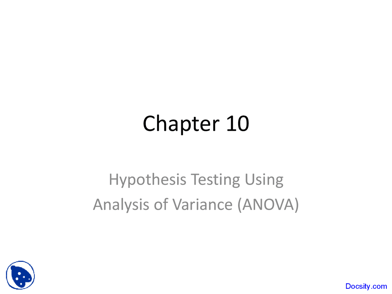 Analysis of Variance - Basic Statistics for Sociology - Lecture Slides ...