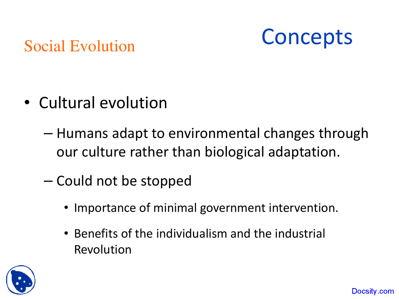 Social Evolution - Human Psychology - Lecture Slides - Docsity