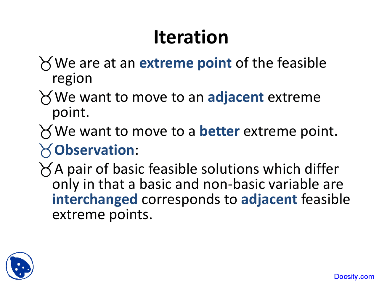 Iteration - Introduction to Operations Research - Lecture Slides - Docsity