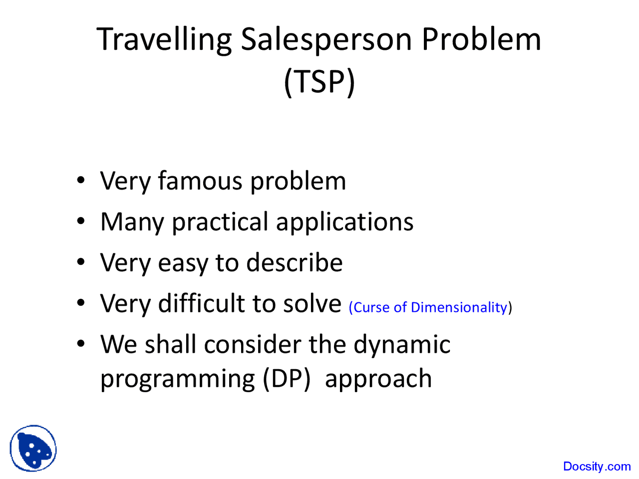 Travelling Salesperson Problem - Introduction to Operations Research ...