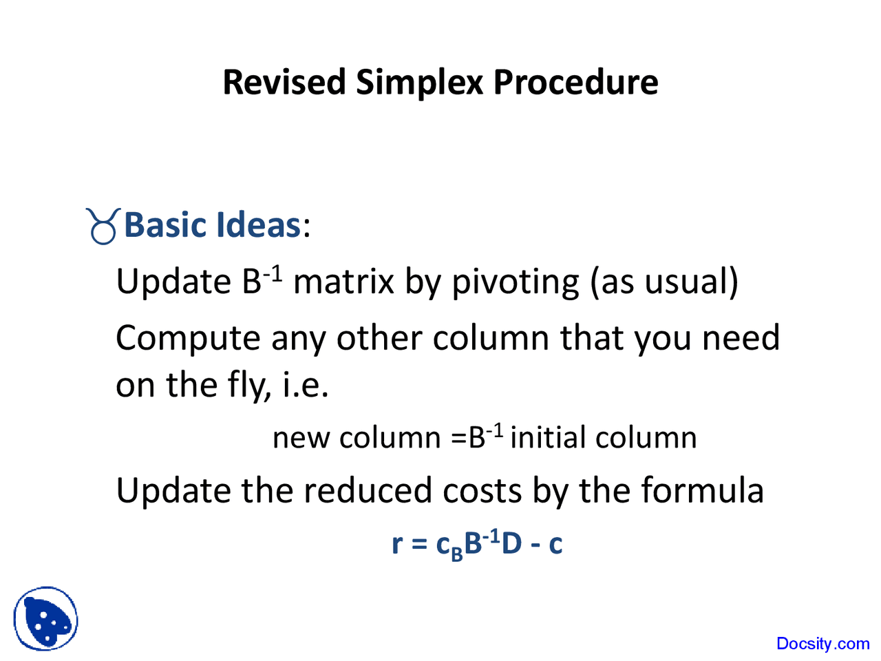 Revised Simplex Procedure - Introduction to Operations Research ...